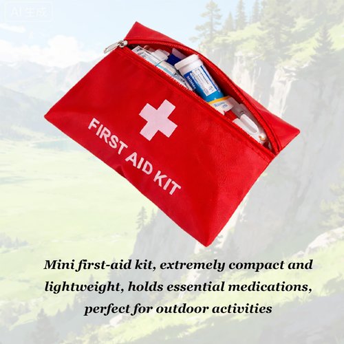 First Aid Bags Empty,Mini First Aid Pouch Empty,Mini First Aid Kit Bulk,Zipper Pouches for Emergency,Travel and Outdoor (Red 20 Pack, 4.3 * 6.3 inch)