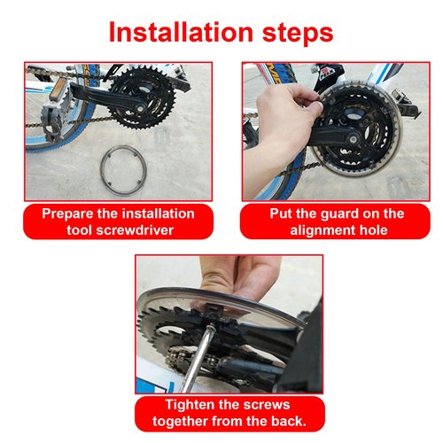 Bike Chain Guard Protector, 4 Holes 48 Teeth Bicycle Chain Guard for Bicycles, Mountain Bikes,City Road Bikes
