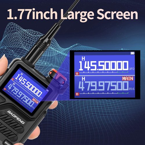 Baofeng Radio Ham Radio K5Plus 10W Long Range Handheld NOAA Weather Receiver UV32 5RM Rechargeable Two Way Radio Walkie Talkie for Adults with USB-C Charging for Survival Gear Hunting,2Pack