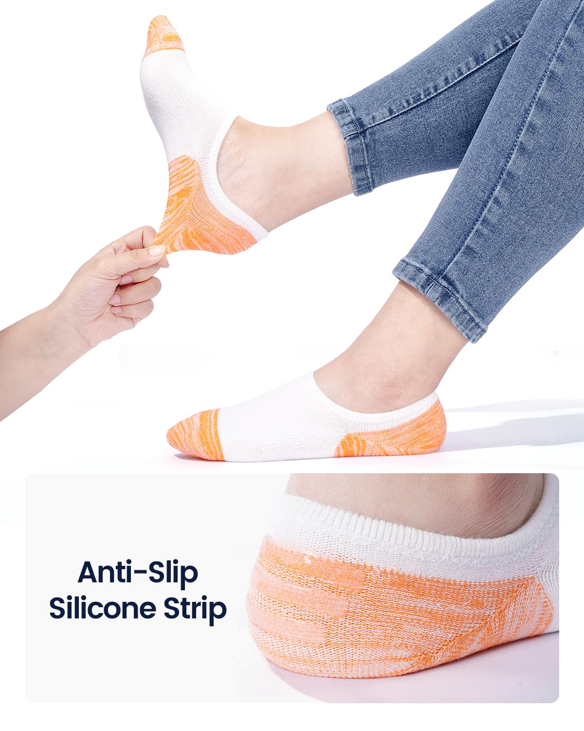 IDEGG No Show Socks Women & Men Low Cut Ankle Short Anti-slid Athletic Running Casual Invisible Liner Socks