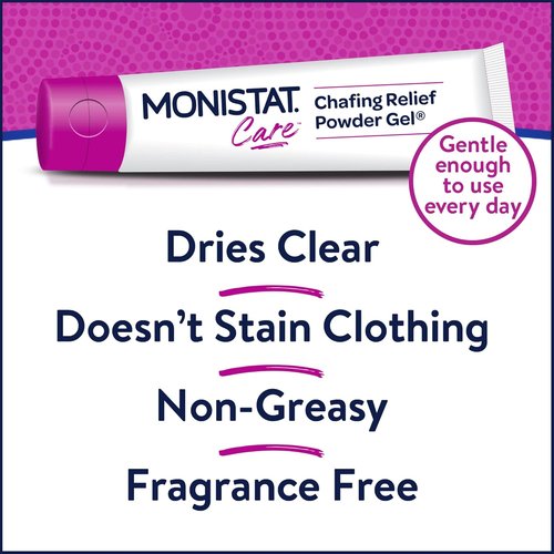 Monistat Chafing Relief Powder Gel - Long-Lasting Anti-Chafing Protection for Bikini Area & Thighs | 1.5 Oz