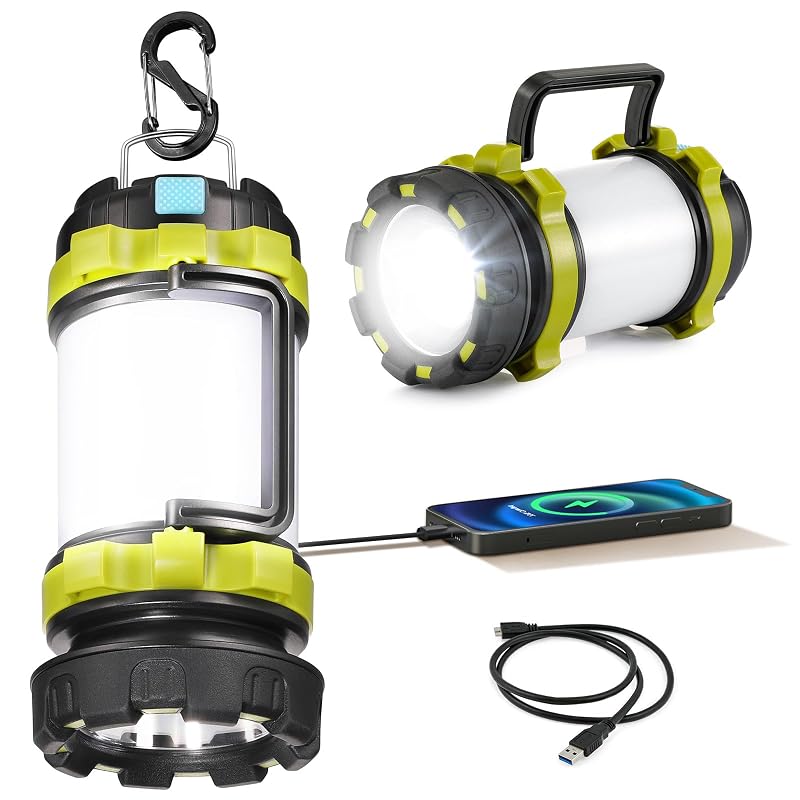 Consciot 1 Pack LED Camping Lantern & Flashlight - 6 Light Modes, USB-C Rechargeable