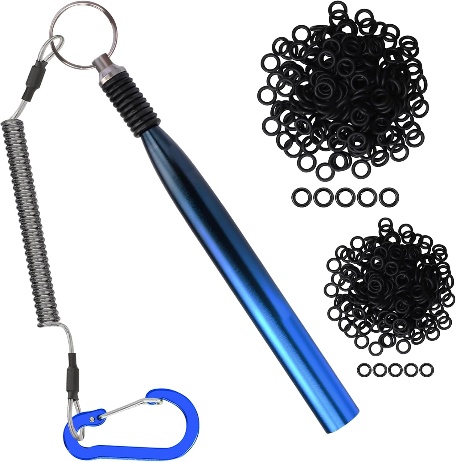 Truscend Gradient Fishing Wacky Rig Tool - 210 Pcs Silicone O Rings for 3"-4" & 5"-7" Worm Lures