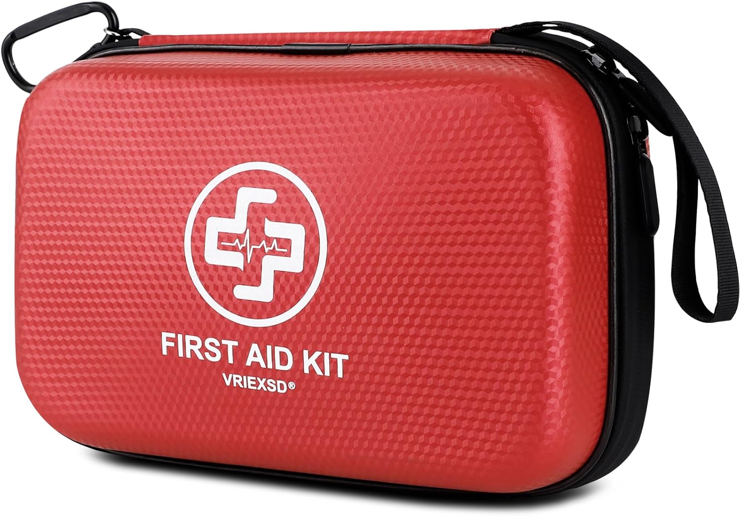 VRIEXSD Premium First Aid Kit - 320-Piece Waterproof Hard Shell for Home, Camping, Travel & Emergencies - Red