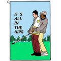 Funny Golf Towel, Printed Golf Towels for Golf Bags with Clip, Golf Gift for Men Husband Boyfriend Dad, Birthday Gifts for Fan - It's All in The Hips