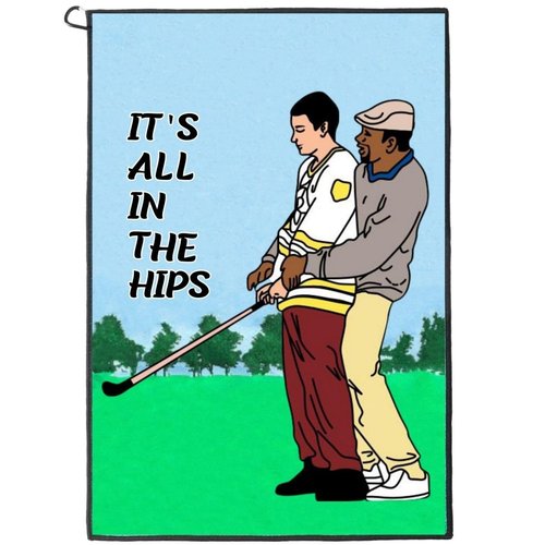 Funny Golf Towel, Printed Golf Towels for Golf Bags with Clip, Golf Gift for Men Husband Boyfriend Dad, Birthday Gifts for Fan - It's All in The Hips