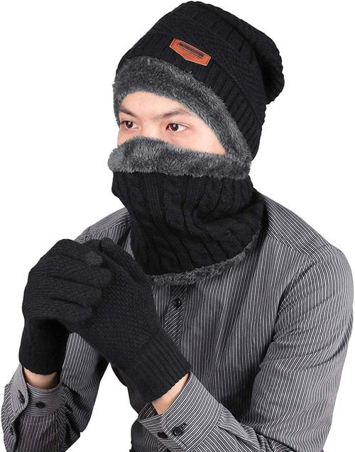 KRATARC Winter Warm Scarf, Beanie Hat, Knit Gloves & Neck Gaiter Set for Adults | Outdoor Essentials