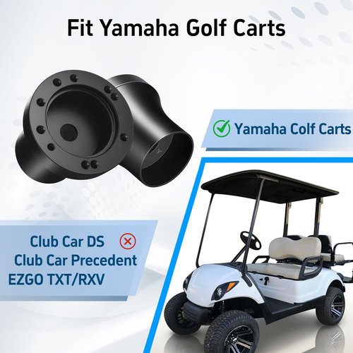 Mixopoly Golf Cart Steering Wheel Hub Adapter fits Yamaha G2-G29 Drive/Drive2 Model, Black and Anti-Rust