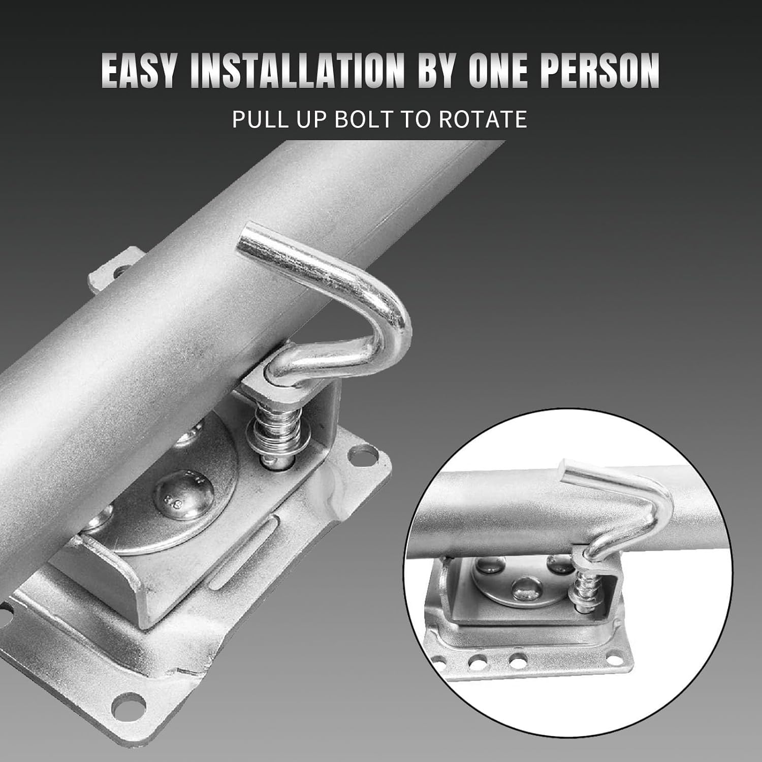 Road DAWG Boat Trailer Jack - Heavy Duty 1000 Lbs Capacity with 6-Inch Single Wheel | Swing-Back Design