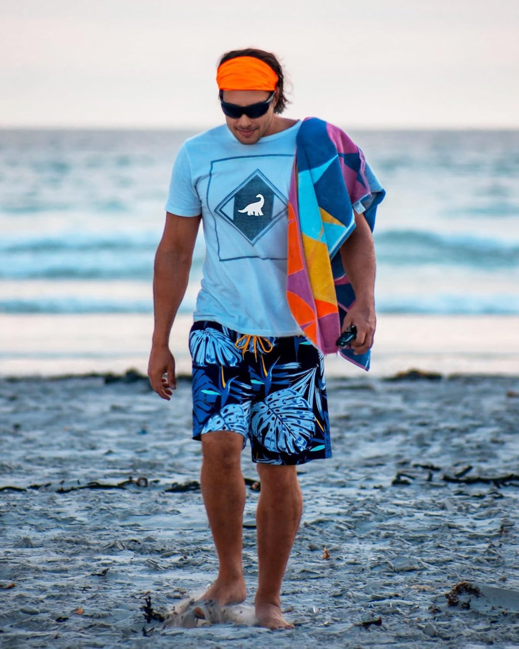 SURF CUZ Men's Swim Trunks - Quick-Dry 7" Swim Shorts with Compression Liner | Stretchy & Comfortable