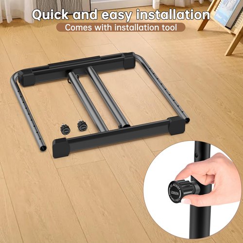 Adjustable Walking Pad Handle only, 19.7 inch Wide, 44 inch Max Height, Black