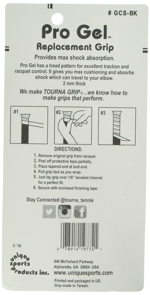 Tourna Pro Gel Max Cushion Tennis Replacement Grip