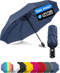 Rain-Mate Compact Windproof Umbrella - Auto Open/Close, Lightweight & Portable for Travel - Durable Fiberglass Design