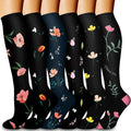 Laite Hebe Compression Socks - Graduated Support for Enhanced Circulation | 6 Pairs for Men & Women