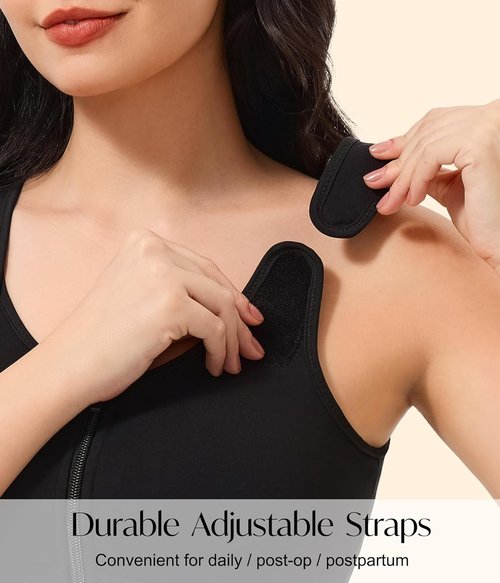 CYDREAM Wireless Bras for Women - Zip Front Closure, Full Coverage & Adjustable Comfort