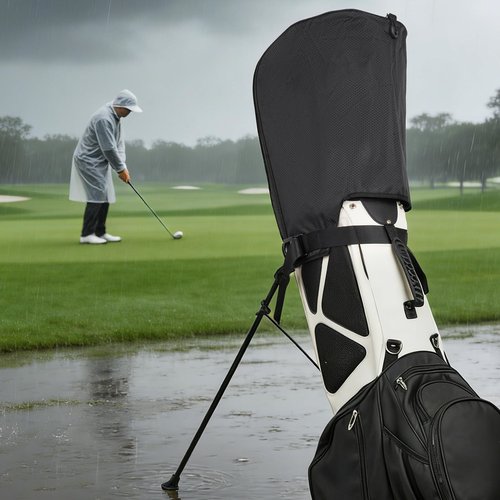 ChmpDrp Golf Bag Rain Cover Hood with Adjustable Buckles,Portable Easy Access Golf Bag Cover for Golf Stand/Cart Bags, Upgraded Honeycomb Waterproof Dust Proof Fabric