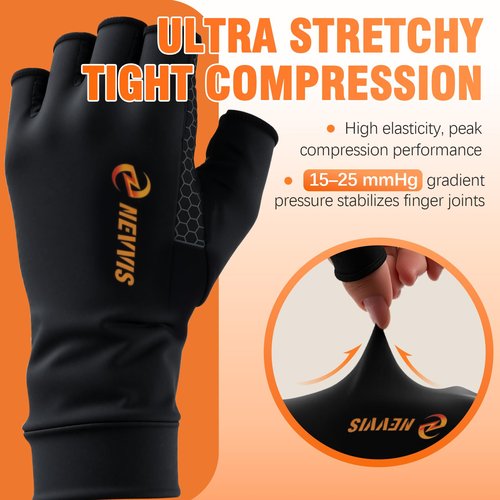 NEVVIS Compression Gloves Women Men, Arthritis Gloves for Women for Pain, Carpal Tunnel, Swelling Edema, Tendonitis...1 Pair