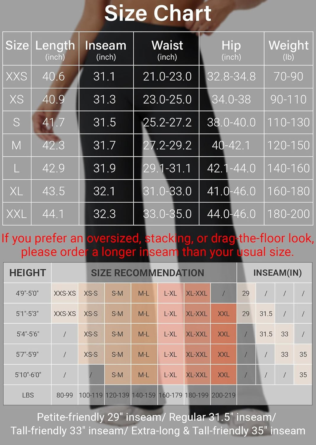 YEOREO High Waist Workout Leggings - No Front Seam, Buttery Soft Yoga Pants | Available in 29" to 35" Sizes