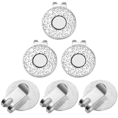 Jecten 6PCS Magnetic Golf Hat Clips, Magnetic Golf Ball Marker Holders, Golf Ball Marker Caps Holders Magnet for Golf Hats Belt Gloves Bags (Golf Ball Marker Not Included)