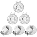 Jecten 6PCS Magnetic Golf Hat Clips, Magnetic Golf Ball Marker Holders, Golf Ball Marker Caps Holders Magnet for Golf Hats Belt Gloves Bags (Golf Ball Marker Not Included)