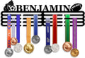Skiennix Personalized Medal Hanger Display - Custom Name Wall Mount Trophy Shelf | Tiered Award Rack for Sports