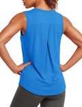 MAGCOMSEN Women's Workout Tank Tops - Sleeveless Moisture-Wicking Athletic Shirts for Summer Gym & Running