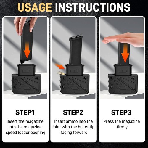 Glock Magazine Speed Loader - Quick & Efficient Loading for 9mm/.40 S&W - Fits Multiple Models | Matte Black
