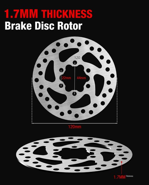 stio 120mm Scooter Brake Disc Rotor Pad 6 Holes Rounded compatible with Segway Ninebot KickScooter ZT3 Pro/MAX G3 Brake Parts 2PCS