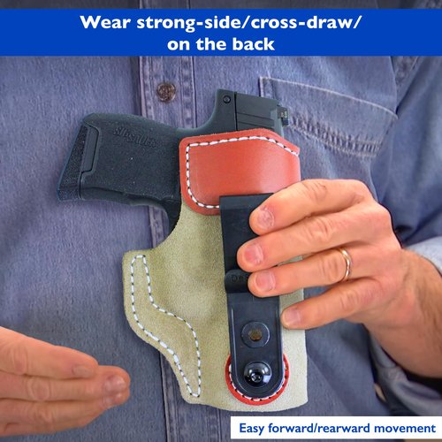 DeSantis Sof-Tuck IWB Holster- Compatible with GLOCK 26, 27, 33, S/A XDS 3.3""- Walther PPS, PPS M2, PK380 - S&W M&P CPT 9/40, CZ 2075 RAMI - Taurus PT111, PT140 G2 Mil, G2S, G2C- Right Hand Draw, Tan