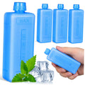 Yardwe Ice Crystal Box 4 Pack Reusable Portable Ice Packs for Air Conditioner Coolers and Lunch Boxes Leak-Resistant Rubber Material Mini Size for Home and Outdoor Use