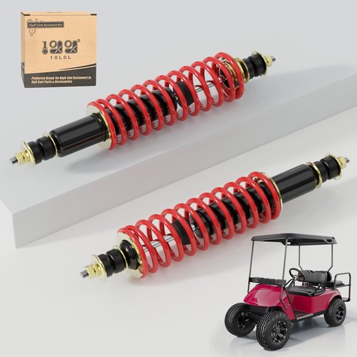 10L0L Golf Cart Shocks Absorber Front or Rear with Heavy Duty Coil Springs for EZGO Medalist TXT 1994+ Newer Gas & Electric Golf Carts, Replaces OEM# 76418-G01,70928-G01,70248-G01,70324-G01,76419-G01