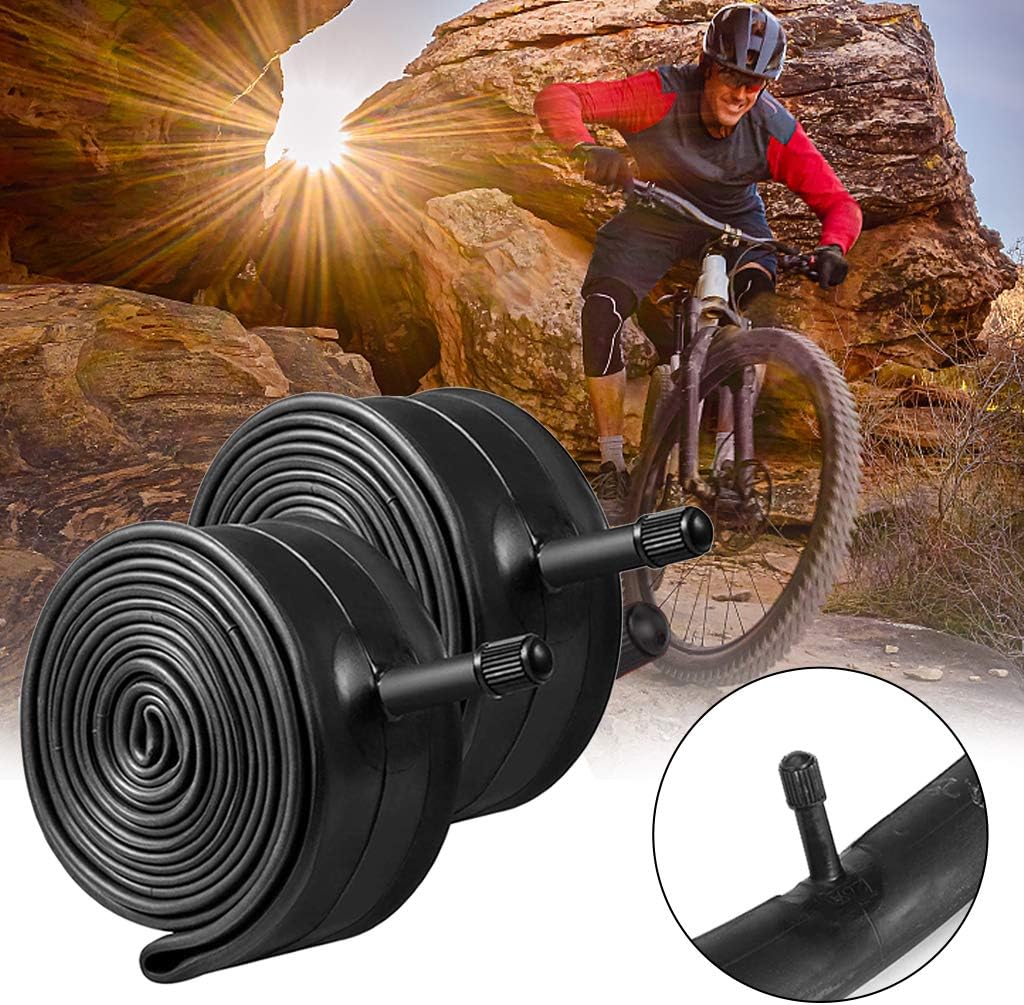 Vitog Bike Tube 26 x 1.95 - Durable Schrader Valve Bicycle Tube with Tire Levers & Patches (2-Pack)