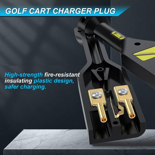 Enekerp 36V EZGO PowerWise Charger Receptacle and W/Handle Plug, Golf Cart Charging Port and Plug for EZGO Medalist&TXT 1996-UP Electric Golf Carts, OEM# 73345-G01 73063-G01