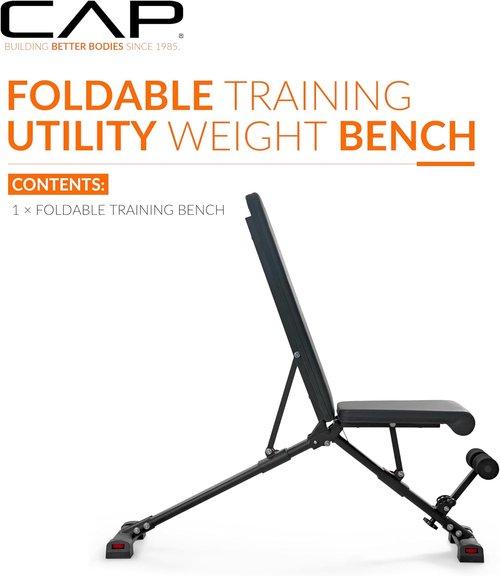CAP Barbell Adjustable Utility Weight Bench - Multi-Purpose Strength Training | Various Options Available
