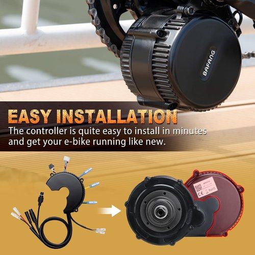 BAFANG BBS01 36V 350W Controller BBS01B Mid Drive Motor with Front Lamp Connector and Gear Shift Sensor Connector Latest Model
