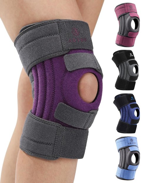 ABYON Knee Brace - Adjustable Support for Meniscus Tear & ACL Injuries | 360° Stabilizers for Pain Relief
