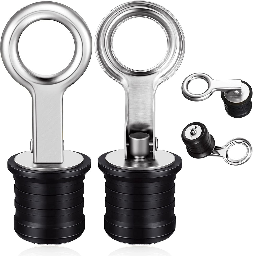 Skiennix Stainless Steel Drain Snap Plug - Durable 1 Inch Boat Drain Plug (2 Pieces)