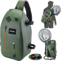 Goture Waterproof Fly Fishing Sling Pack - 13L Tackle Backpack with Rod Holder & Airtight Zipper