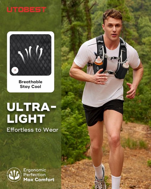 Hydration Vest 5L by [Brand Name] - Lightweight, Breathable & Sweatproof for Trail Running & Cycling