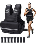 OYY 9-18lbs Adjustable Weighted Vest for Men Women, Running Vest with Reflective Stripe, Comfortable Weight Vests for Workout, Strength Training, Running, Walking, Jogging