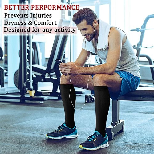 CHARMKING Compression Socks - 15-20 mmHg Support for Enhanced Circulation | 8 Pairs for Athletes