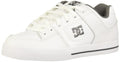 DC Men's Pure Casual Low Top Skate Shoe, White/Battleship/White, 8 D US