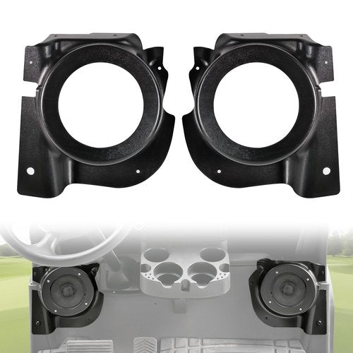 Under Dash Kick Speaker Pod Brackets for E-Z-Go RXV 2008+, Golf Cart Front Kick Panels Loudspeaker Mount Enclosures Holders Fit 6.5" Speakers, EZGO RXV Accessories 2PCS with Hardware