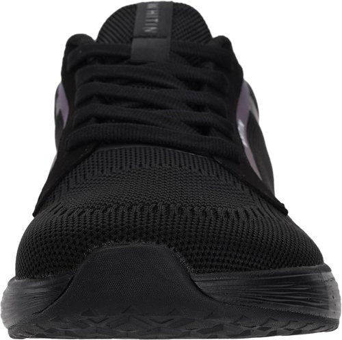 WHITIN Men's Wide Width Shoes Zero Drop Size 10 10.5 Athletics Running Walking Tennis Sports Breathable Sneakers Lightweight Rubber Black 44