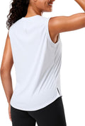 G Gradual Women's Sleeveless Workout Top - Lightweight High Neck Yoga & Tennis Tank Shirt