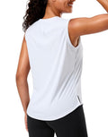 G Gradual Women's Sleeveless Workout Tank Top A-white Medium - UPF 50+, breathable yoga & running tee