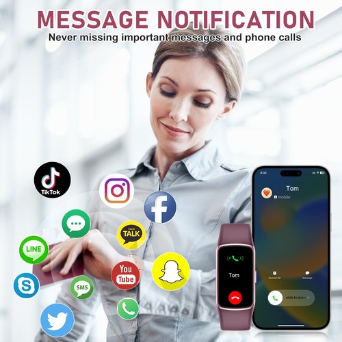 Moremore Fitness Tracker with 24/7 Heart Rate, Sleep Tracker, Step Tracker, Calorie Tracking, IP68 Waterproof Activity Tracker, Fitness Watch for Android iPhones Women Men, Bordeaux