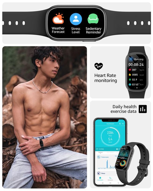 BUTFORFIT Fitness Tracker, Smart Watch with 1.47" HD Touch Display, 137+ Sport Modes Fitness Watch with Heart Rate Sleep Monitor, Step Counter, Calorie, IP68 Waterproof Activity Tracker for Women Men