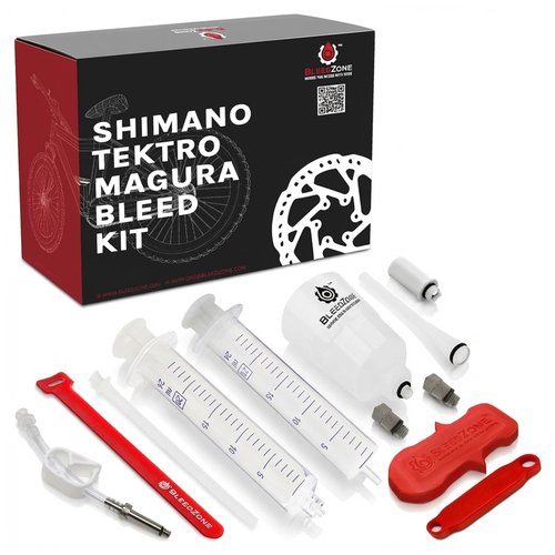 BleedZone Brake Bleed Kit for Shimano, Tektro, Magura Hydraulic Brakes, Ideal for Shimano Brakes, Shimano Brake Bleed Kit, MTB & Road Bikes, Easy Bike Maintenance for Hydraulic Bike Brakes