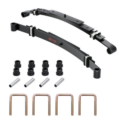 10L0L EZGO TXT Heavy Duty Rear Leaf Spring - Golf Cart 4-Leaf Leaf Spring with Bushings & Sleeves 1012303 74207-G02 72618-G01